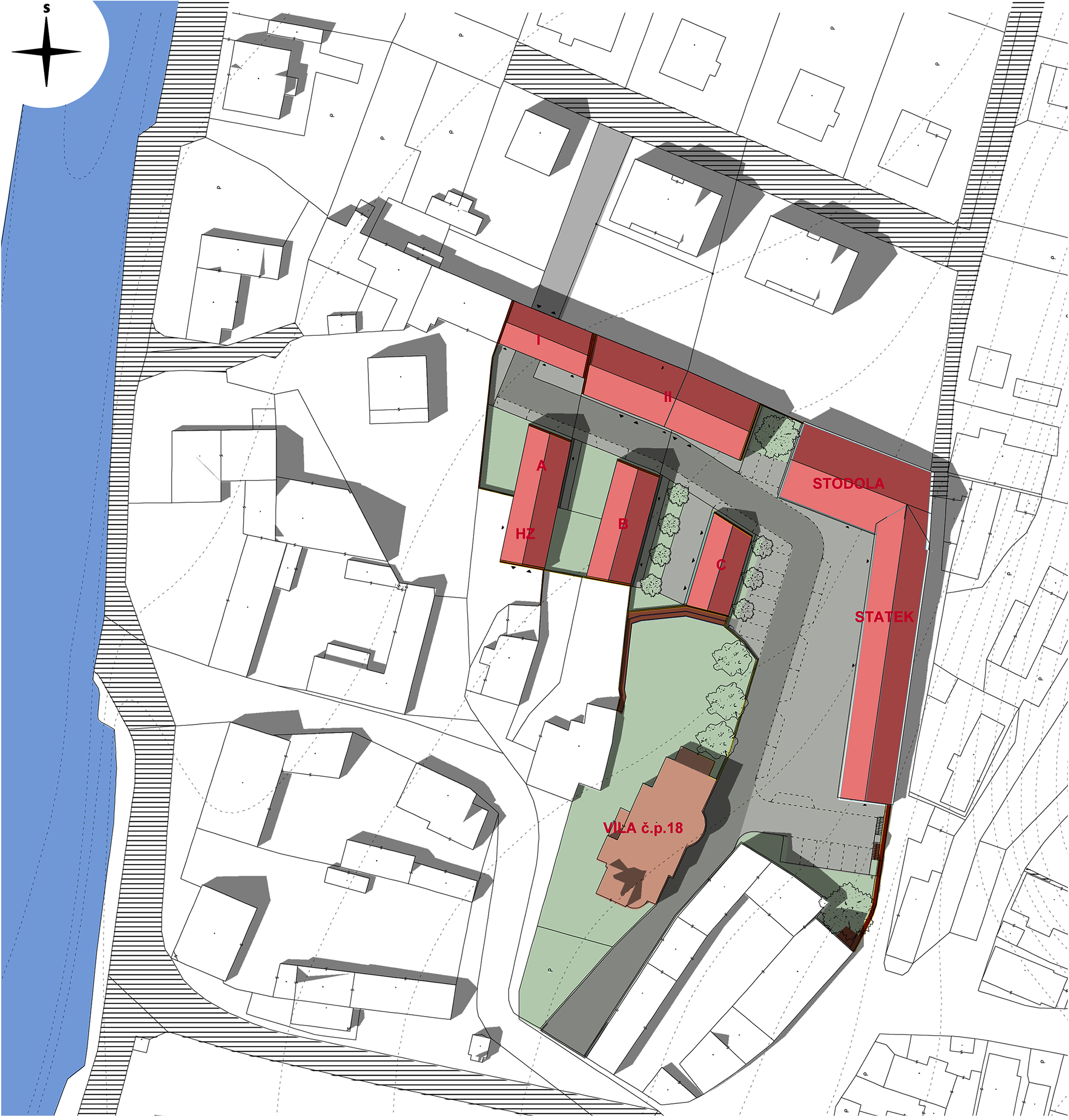 Panský statek a vila č. p. 18 v Chodouni